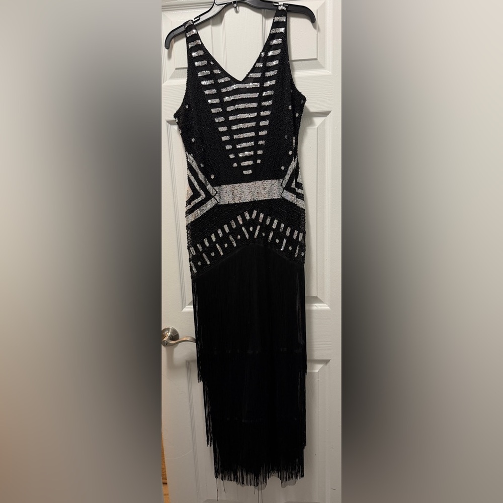 Fairycouple Black& Silver Sequin Dress